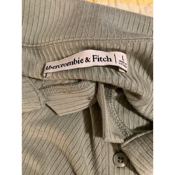 Abercrombie & Fitch Knit Dress Ruching L Bodycon Streetwear - Picture 3 of 5